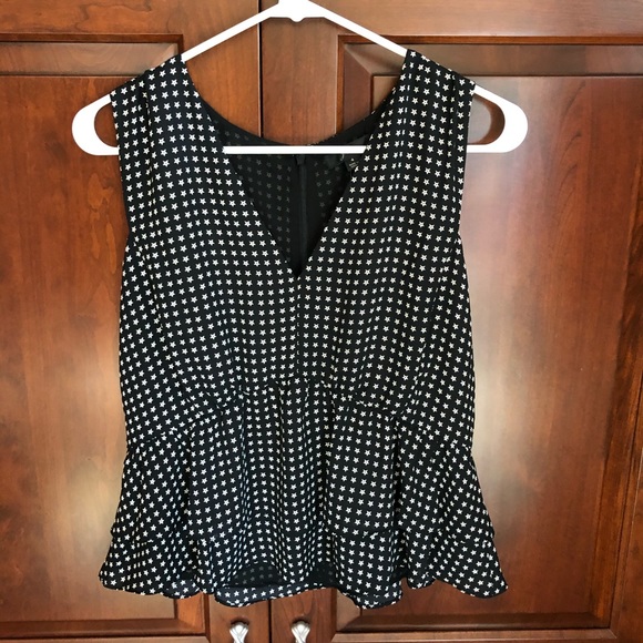 J. Crew Tops - J. Crew Star Print Peplum Top NWT